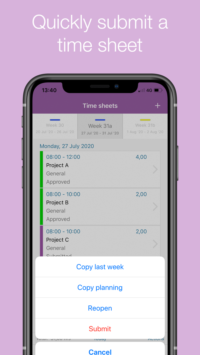 Timewax Planning  Time sheet
