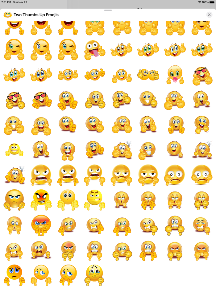 Two Thumbs Up Emojis