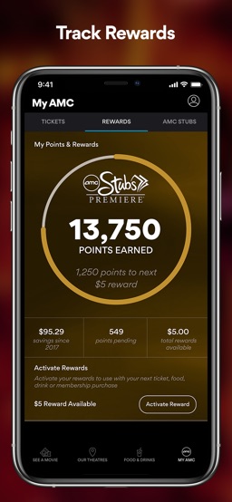 AMC Theatres: Movies & More app screenshot