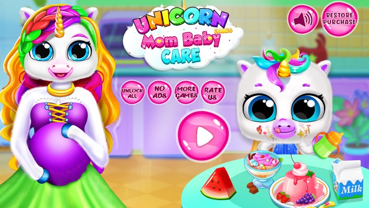Unicorn Games: Mom Baby Care screenshot-6