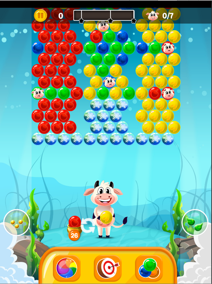 Cow Pop Bubble Game