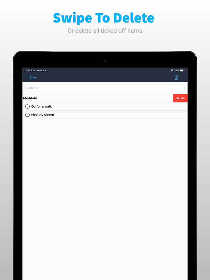 Simple List - Todo  Tasks