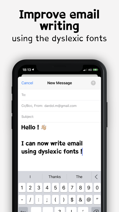 Dyslexia font writing doc help screenshot 2