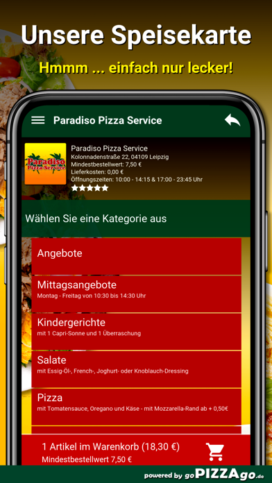 Paradiso Pizza Service Leipzig screenshot 4