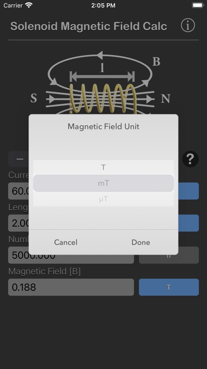 Solenoid Magnetic Field Calc screenshot-8