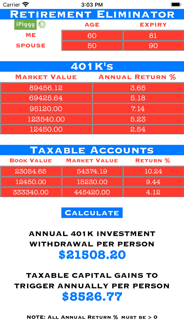 American Retirement Calculator