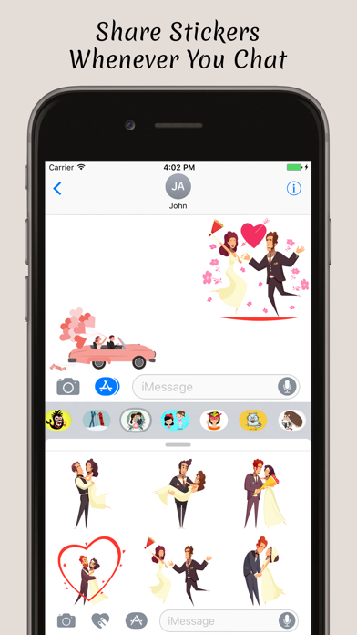 How to cancel & delete Animated Wedding Stickers for Couples from iphone & ipad 3