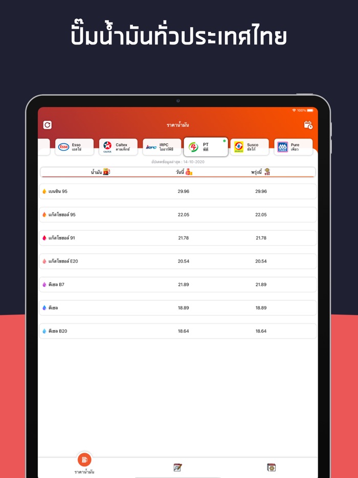 ราคาน้ำมัน - Thai Oil