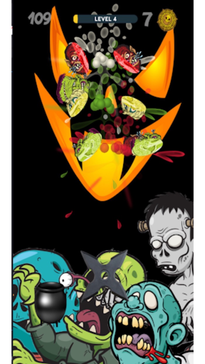 Ninja cut zombie head