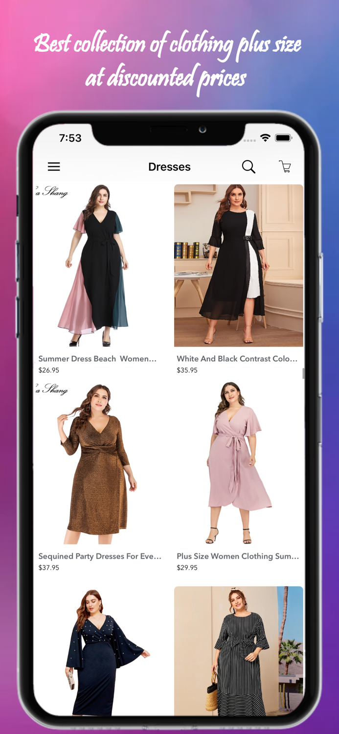 Phụ nữ váy cộng với kích thước