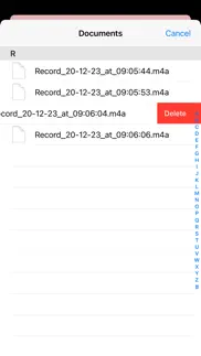 How to cancel & delete audiorecorder xs 4