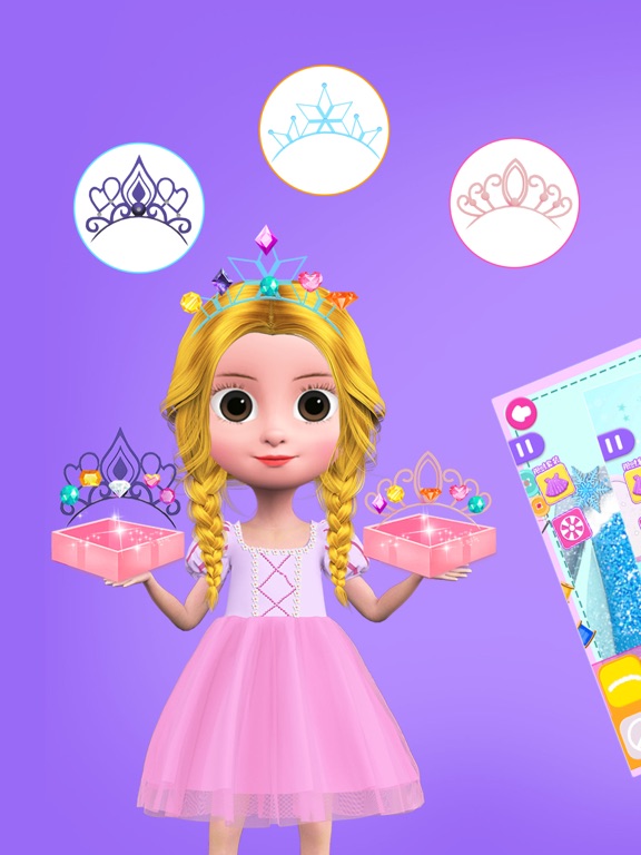 百小シシ、小さな王女メイク、女の子のドレスアップゲームのおすすめ画像1