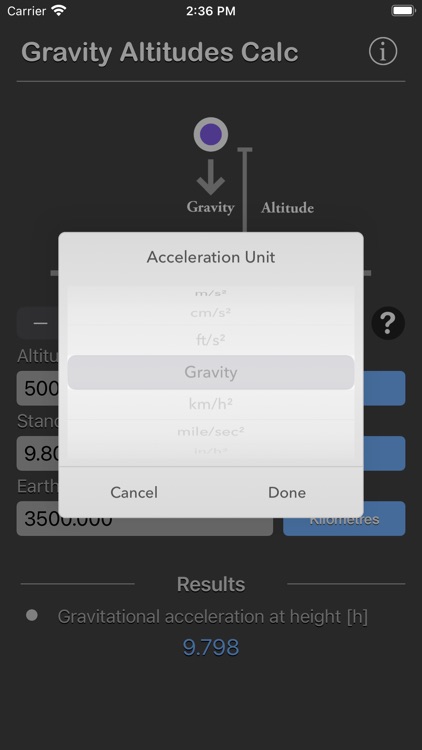 Gravity Altitudes Calculator screenshot-5