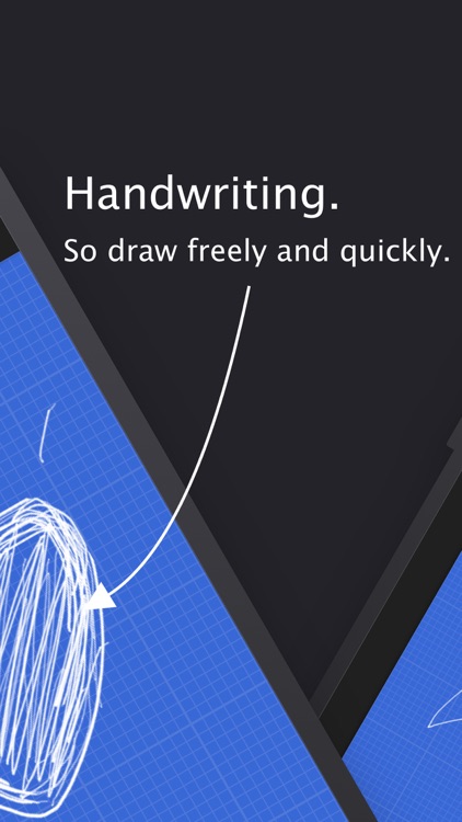 Blue Sketch - Handwritten note