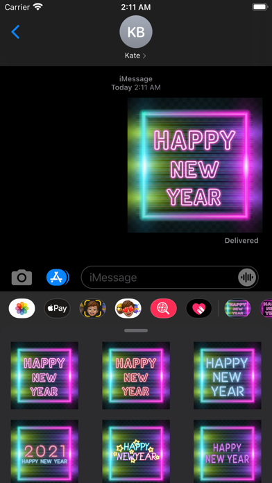 2021 New Year Neon Stickers App Download Stickers Android Apk App Store