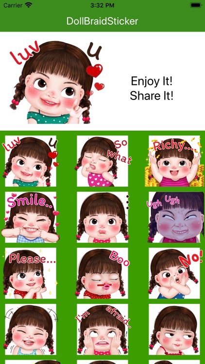 Doll Braid Sticker