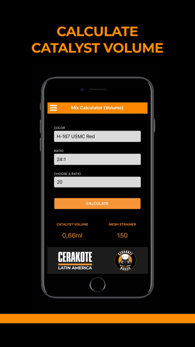 Cerakote Mix Calculator screenshot 2