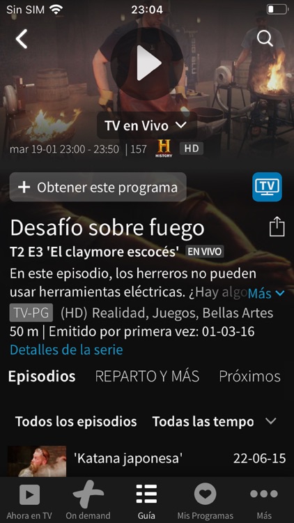 +Móvil TV App
