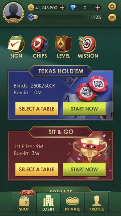 Poker World: Texas Holdem screenshot 2