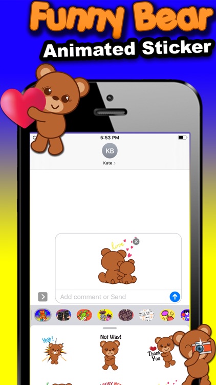 Funny Bear Animated Sticker