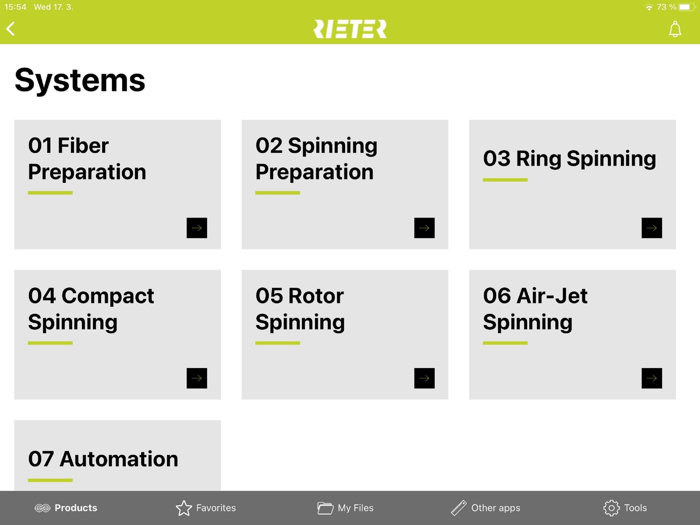 Rieter Sales App