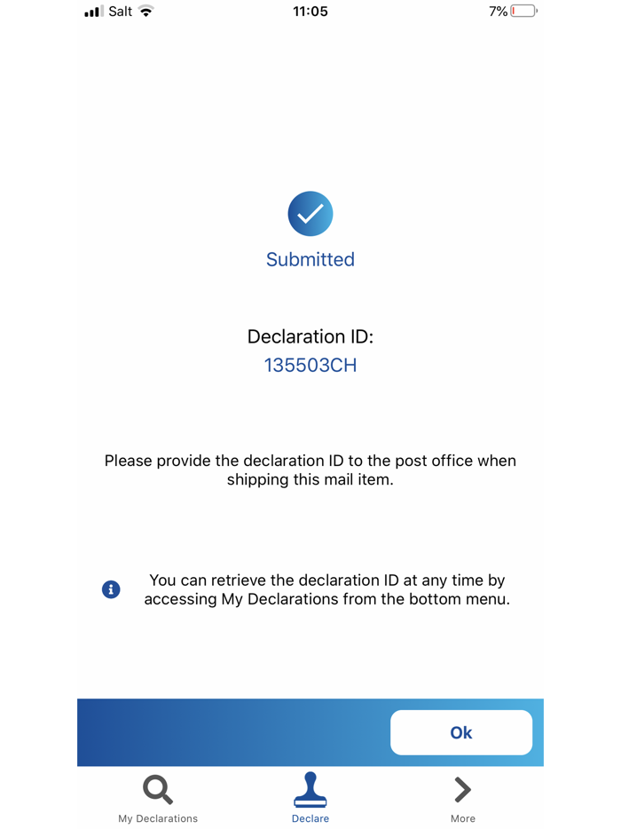 EAD Customs Declarations