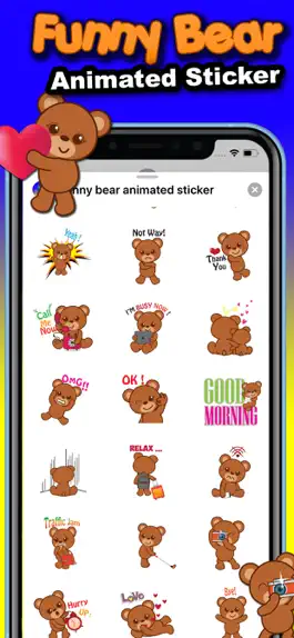 Game screenshot Funny Bear Animated Sticker hack