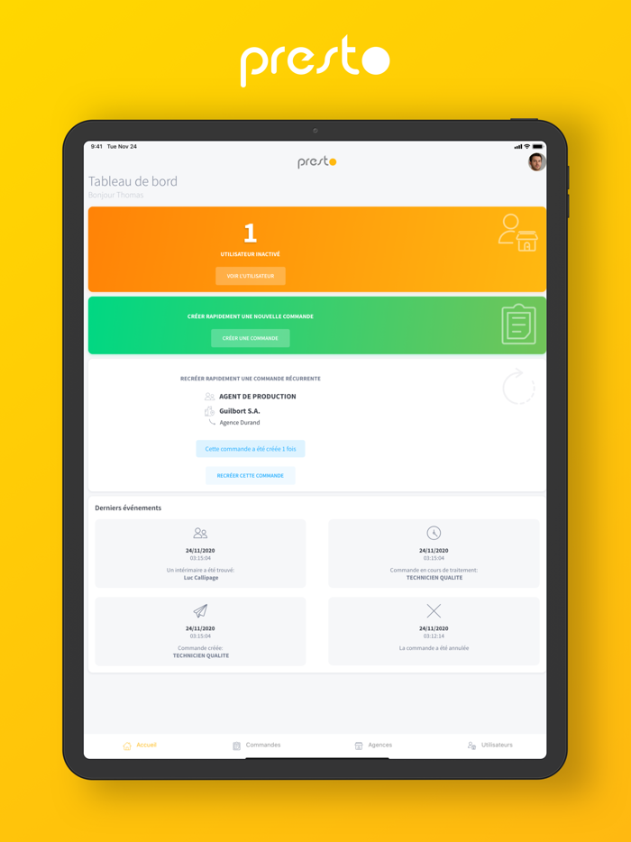 Presto - Mon espace client