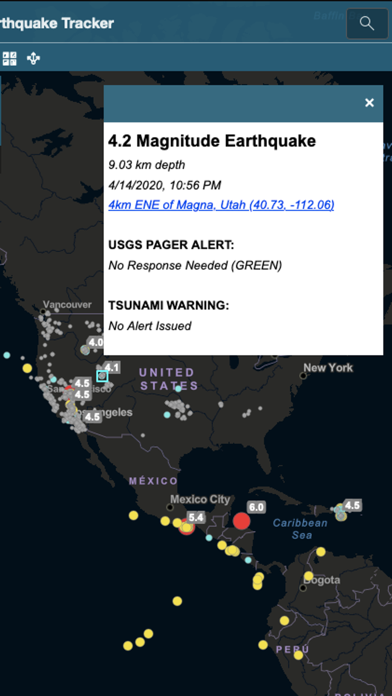 Earthquake Tracker Map screenshot 2