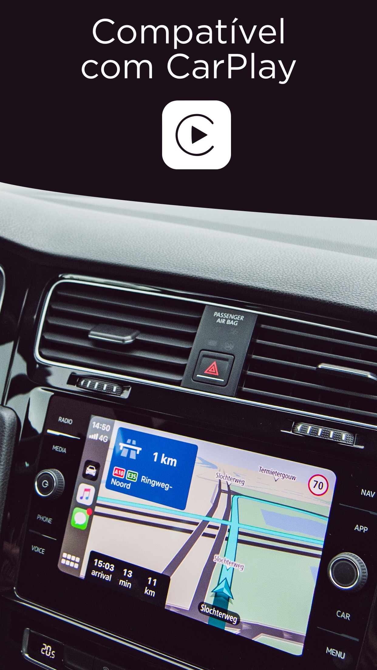 Screenshot do app TomTom GO Navigation