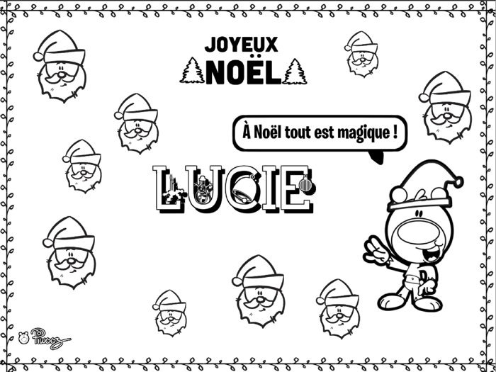 Coloriage personnalisé Piwooz