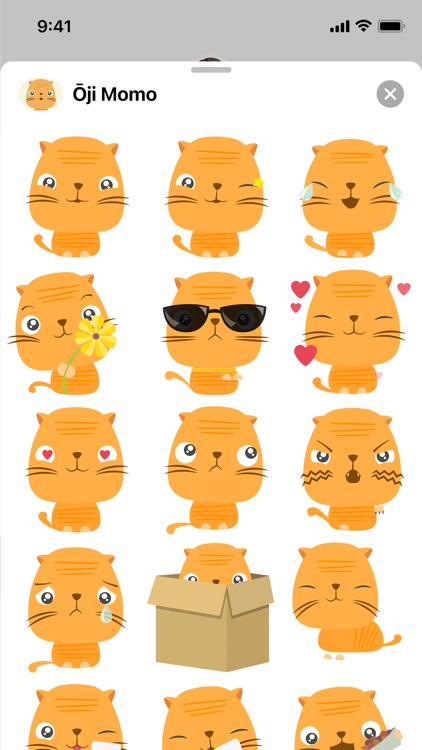 Ōji Momo Animated Cat Stickers