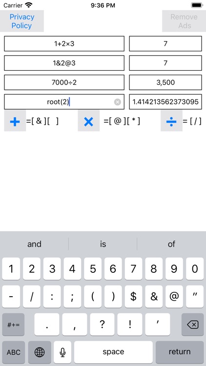 Four Formula Calculator