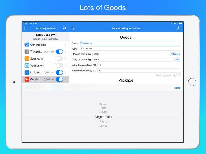 Cr Calc – Cold Room Calculator