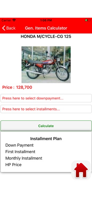 csd price list 2020 honda 125 installment