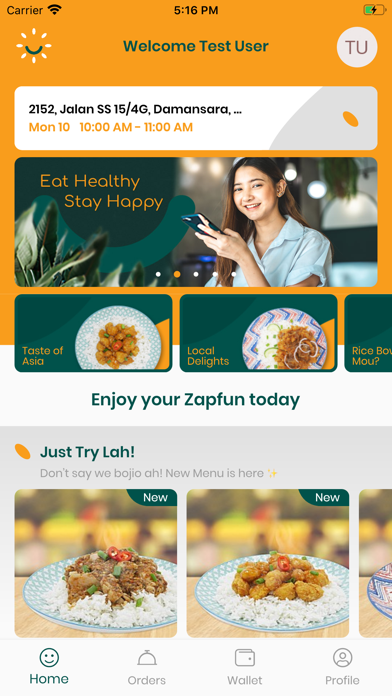 Zapfun - food delivery app screenshot 2