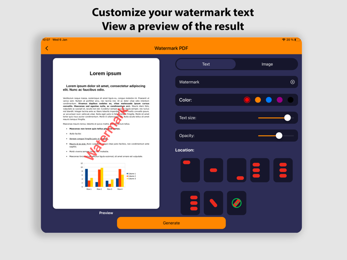Watermark pdf - easy watermark