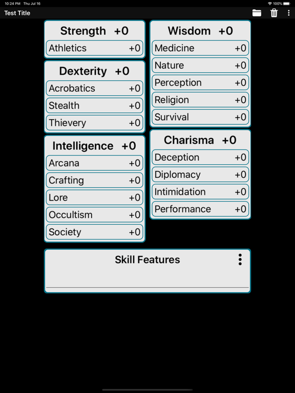 Second Edition Character Sheet screenshot 2