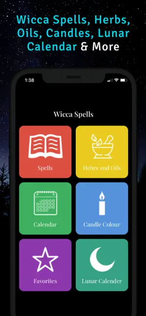Screenshot 1 Wicca Spells, Tools, Calendar iphone