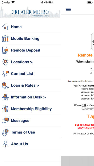 How to cancel & delete Greater Metro FCU from iphone & ipad 1