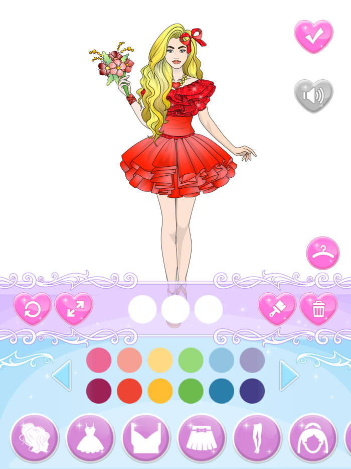 新娘装扮  填色游戏Coloring dress up