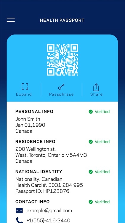 International Health Passport by OneLedger