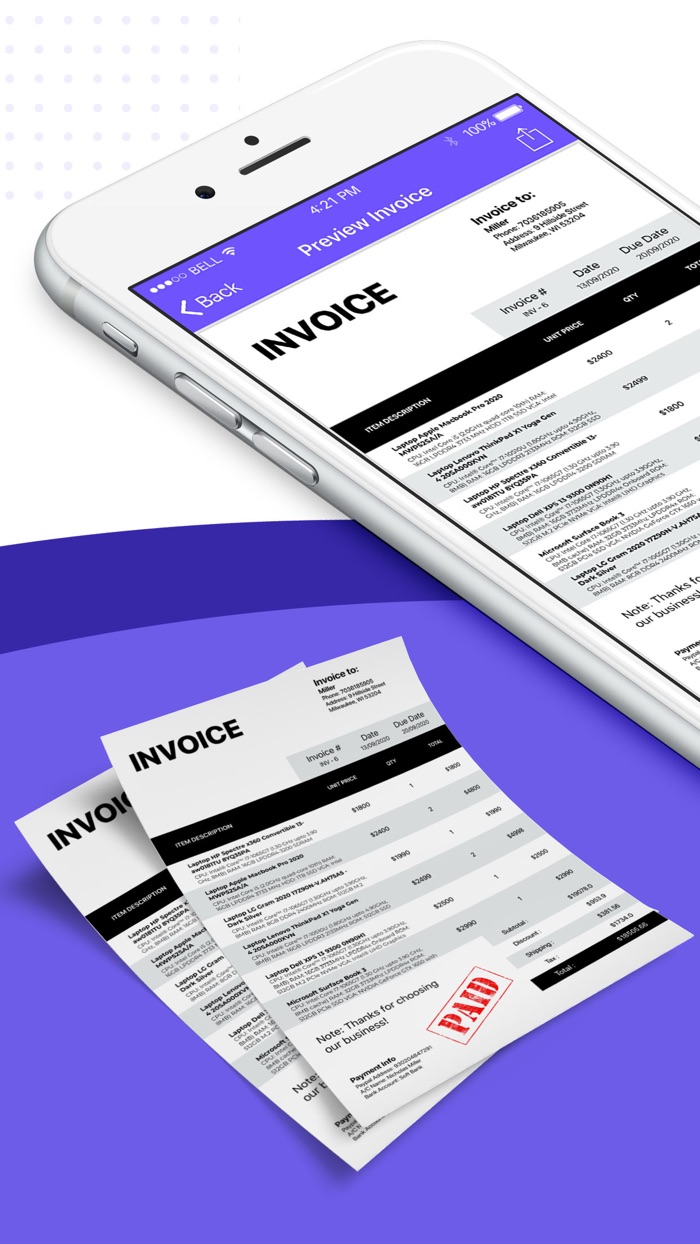Invoice Maker, Simple Bills