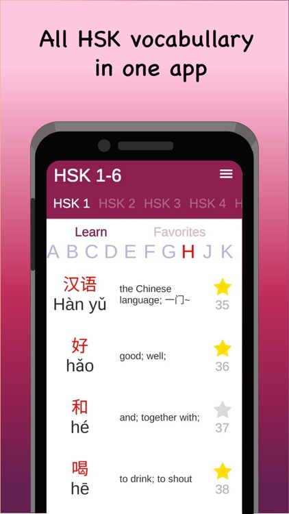 Chines Vocabulary HSK 1-6