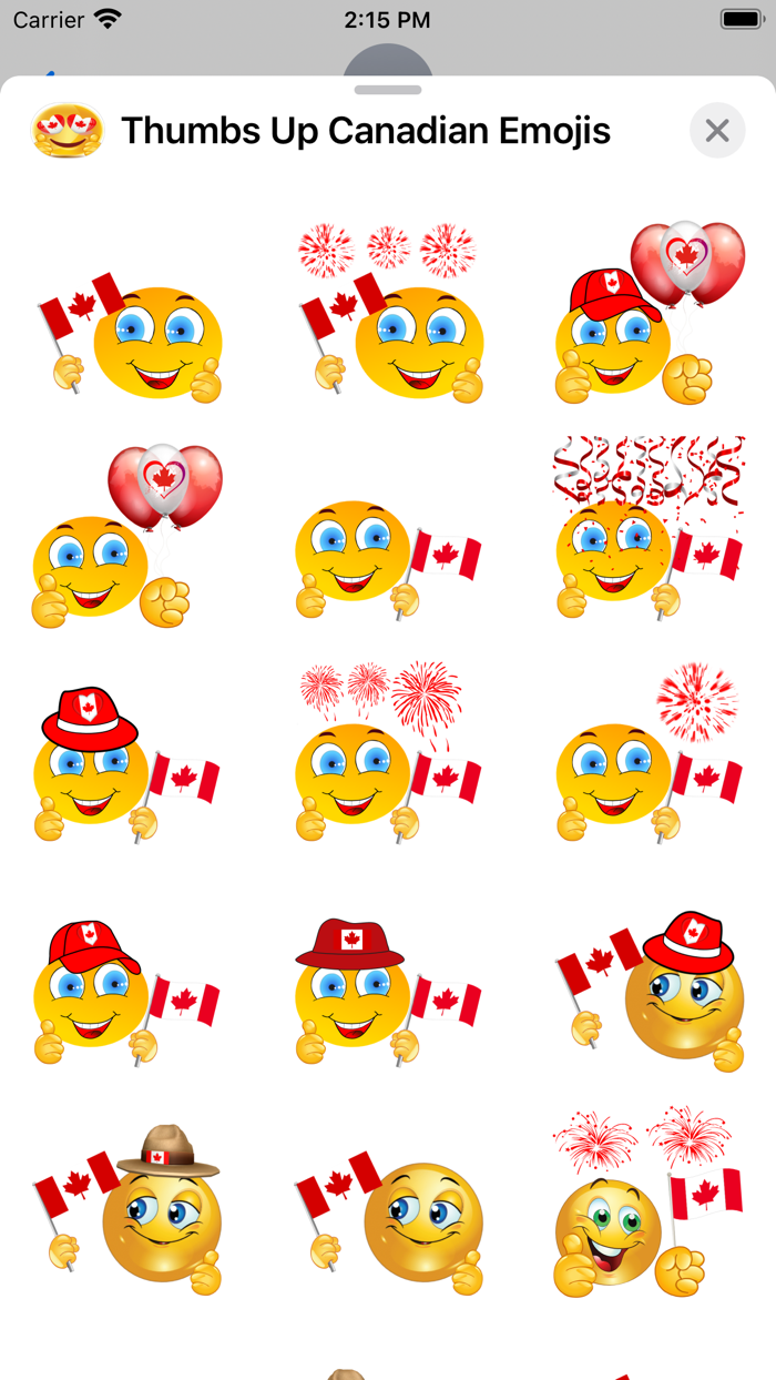 Thumbs Up Canadian Emojis