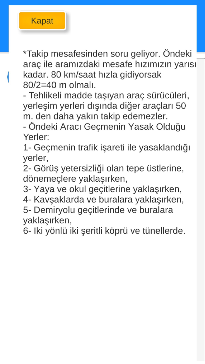 Ehliyet Sınav Soruları 2021