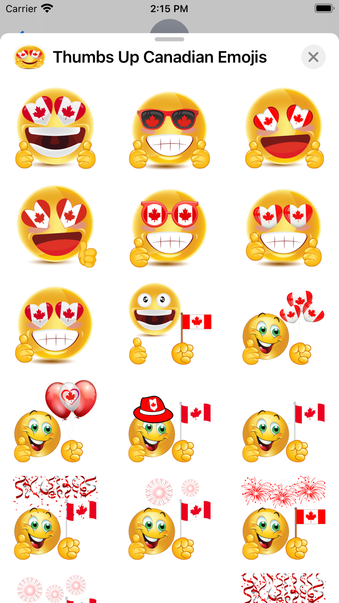 Thumbs Up Canadian Emojis