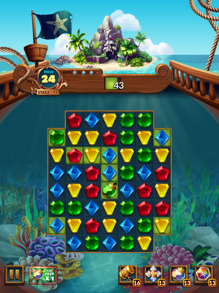 Treasure Hunt Jewel Ship