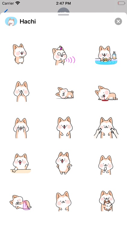 Hachi:Akita Dog Animated Emoji screenshot-3