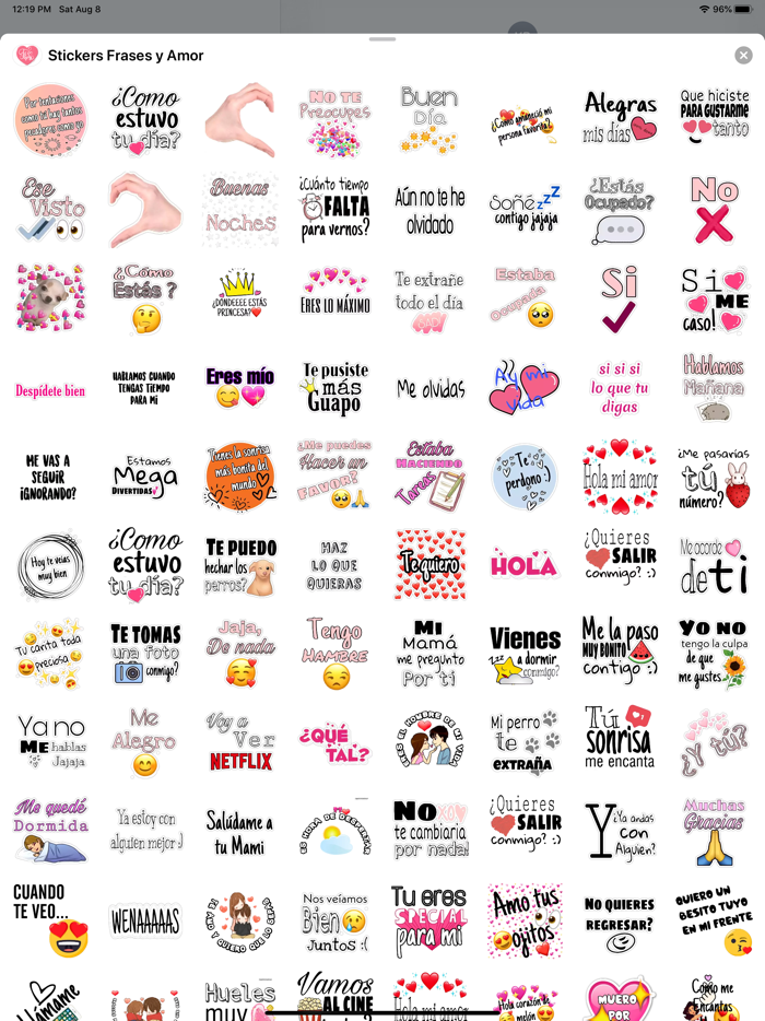 Stickers Frases y Amor